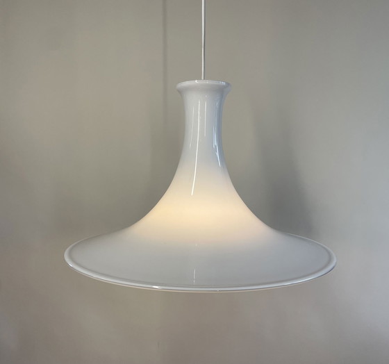 Image 1 of Holmegaard Mandarin Danish Pendant Lamp By Micheal Bang