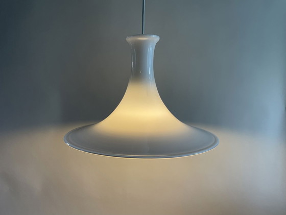 Image 1 of Holmegaard Mandarin Danish Pendant Lamp By Micheal Bang