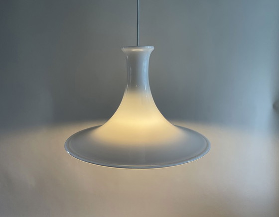 Image 1 of Holmegaard Mandarin Danish Pendant Lamp By Micheal Bang