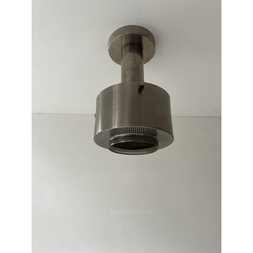 Vintage chrome-plated metal chandelier, France 1940