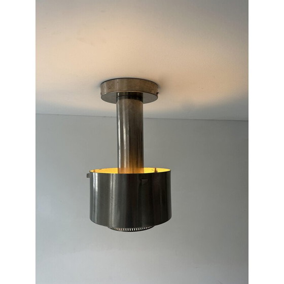 Image 1 of Lampadario vintage in metallo cromato, Francia 1940