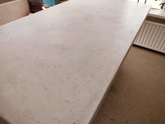 Image 1 of Table With Concrete Look Top