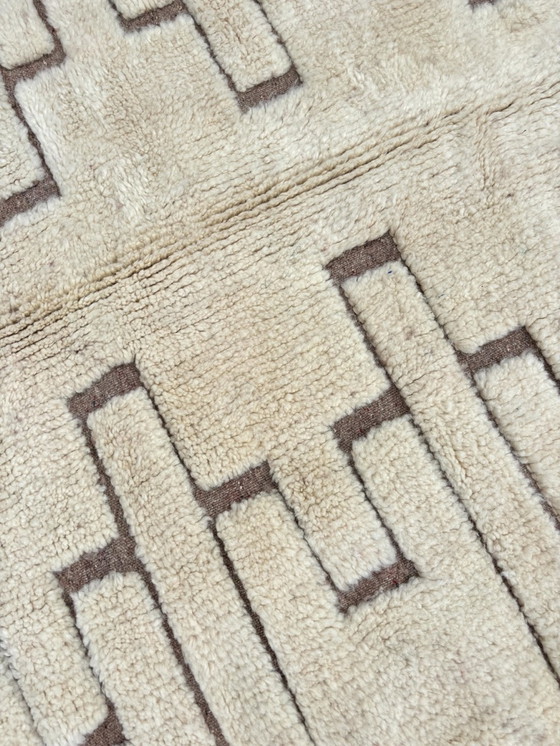 Image 1 of "Tula" - Tapis marocain moderne en laine blanche - 180x280 cm