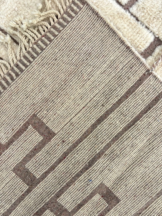 Image 1 of "Tula" - Tapis marocain moderne en laine blanche - 180x280 cm