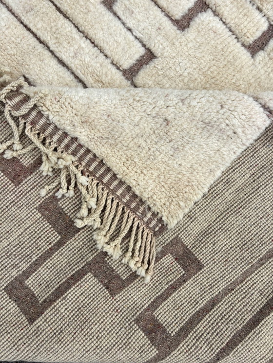 Image 1 of "Tula" - Tapis marocain moderne en laine blanche - 180x280 cm