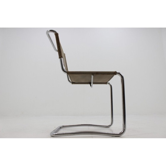 Image 1 of Vintage chromed Bauhaus chair by J. Halabala for UP Závody - 1930s