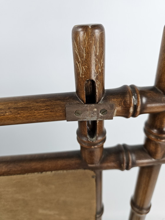 Image 1 of Grande specchio vintage in finto bambù dall'Italia