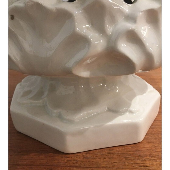 Image 1 of Vintage pineapple lamp in cream ceramic, Italy 1970