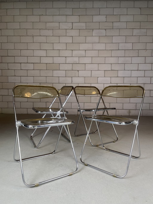 4X Castelli Plia Folding Chair By Giancarlo Piretti