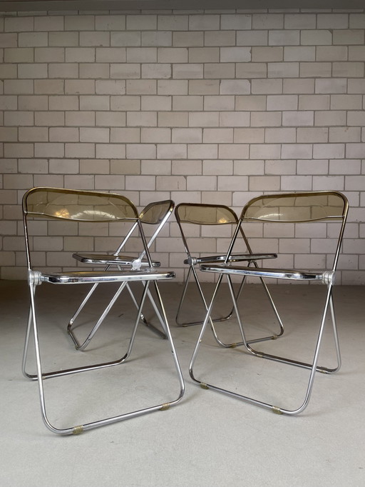 4X Castelli Plia Folding Chair By Giancarlo Piretti