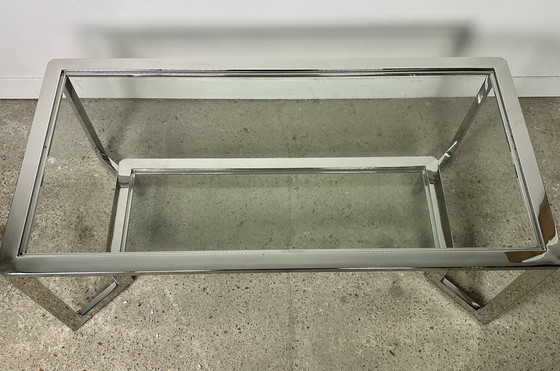 Image 1 of Rectangular Chromed Coffee Table 70'S Vintage Style