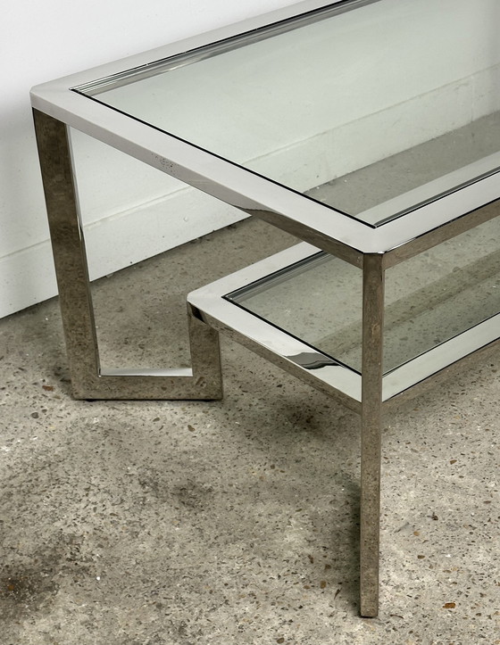 Image 1 of Rectangular Chromed Coffee Table 70'S Vintage Style
