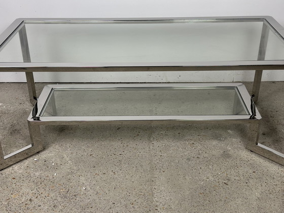 Image 1 of Rectangular Chromed Coffee Table 70'S Vintage Style