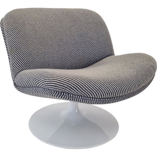 Vintage model 508 armchair in wood and metal by Geoffrey Harcourt for Artifort, 1970