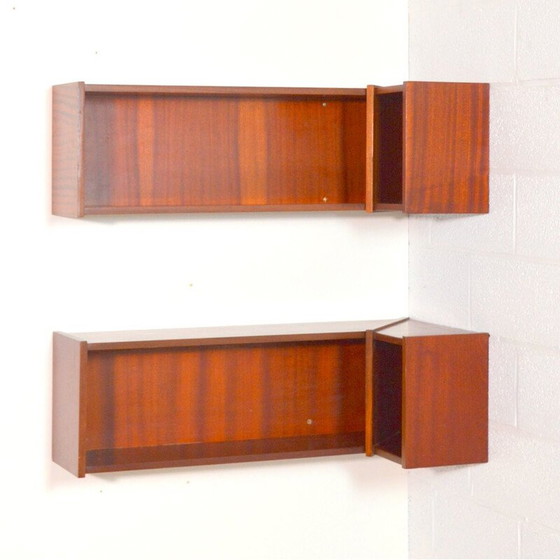 Image 1 of Vintage solid wood corner shelf, 1950