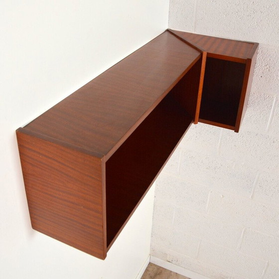 Image 1 of Vintage solid wood corner shelf, 1950