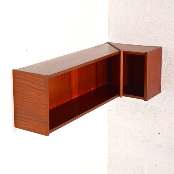 Image 1 of Vintage solid wood corner shelf, 1950