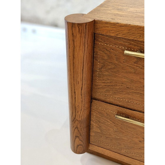 Image 1 of Vintage walnut and brass chest of drawers by André Sornay, 1950s