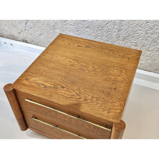 Image 1 of Vintage walnut and brass chest of drawers by André Sornay, 1950s