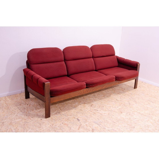 Image 1 of Vintage 3-seater sofa in beech wood, 1970