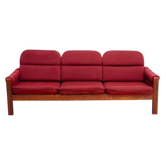 Image 1 of Vintage 3-seater sofa in beech wood, 1970