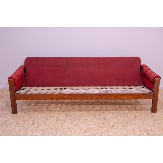 Image 1 of Vintage 3-seater sofa in beech wood, 1970