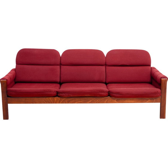 Image 1 of Vintage 3-seater sofa in beech wood, 1970