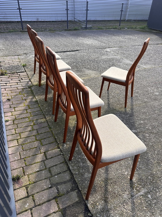 Image 1 of 6x dining chairs teak