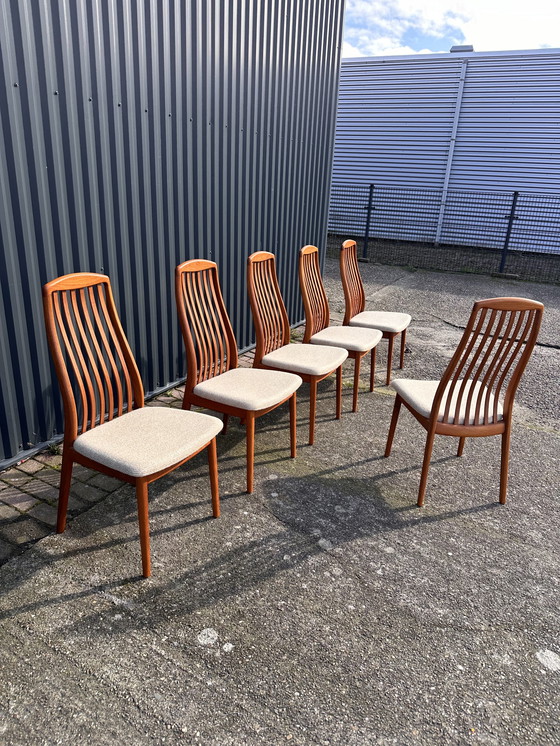 Image 1 of 6x dining chairs teak