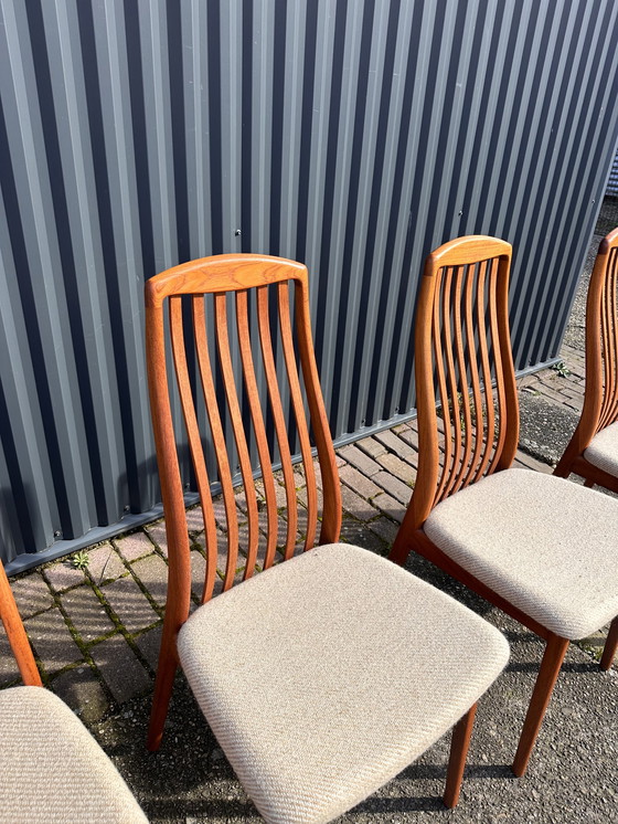 Image 1 of 6x dining chairs teak