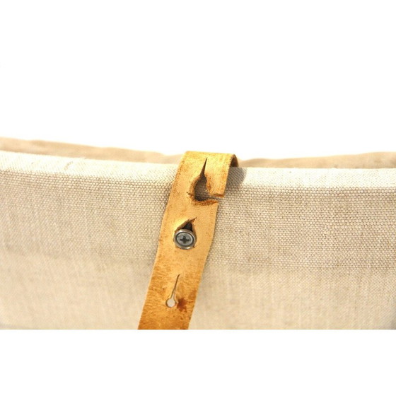 Image 1 of Vintage armchair "Pernilla" in cognac leather and oakwood by Bruno Mathsson for Karl Mathsson, Sweden 1960s