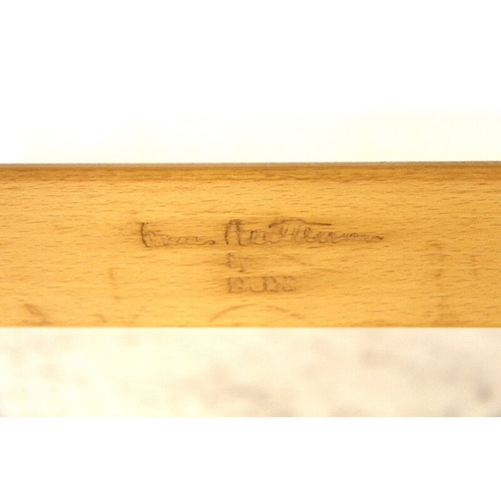 Image 1 of Vintage armchair "Pernilla" in cognac leather and oakwood by Bruno Mathsson for Karl Mathsson, Sweden 1960s