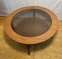 Mid Century Retro Vintage Round Coffee Table By Schreiber 1960