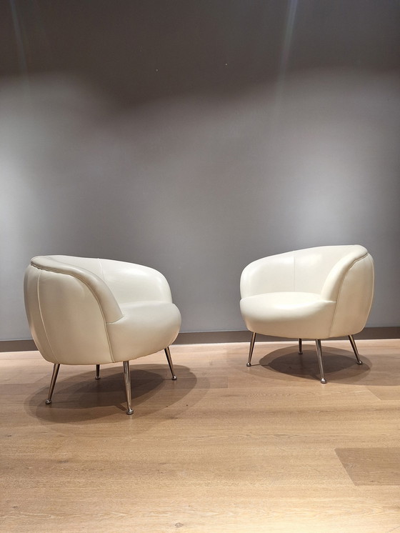 Image 1 of Set Of 2 Vintage Armchairs Years' 1980s