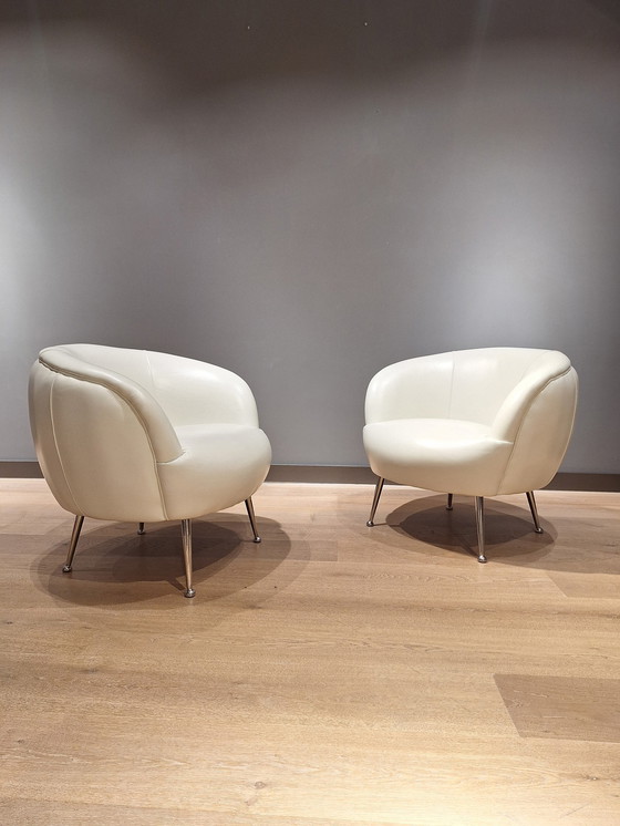 Image 1 of Set Of 2 Vintage Armchairs Years' 1980s