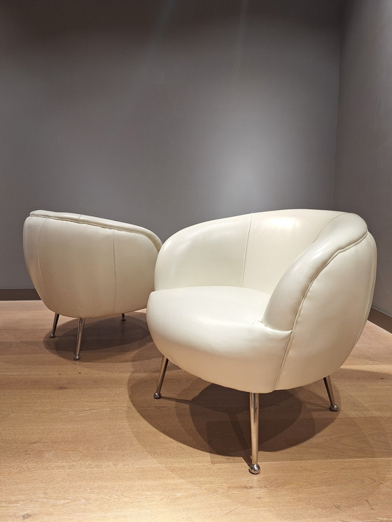 Image 1 of Set Of 2 Vintage Armchairs Years' 1980s