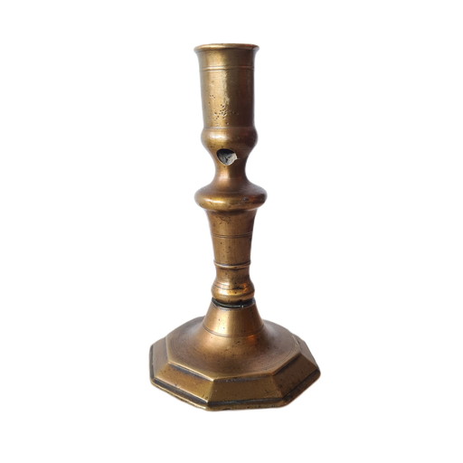 French Bronze Candlestick, From Around 1700