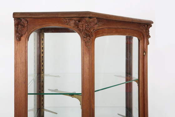 Image 1 of Antique French Counter Display Case In Oak, 1890S