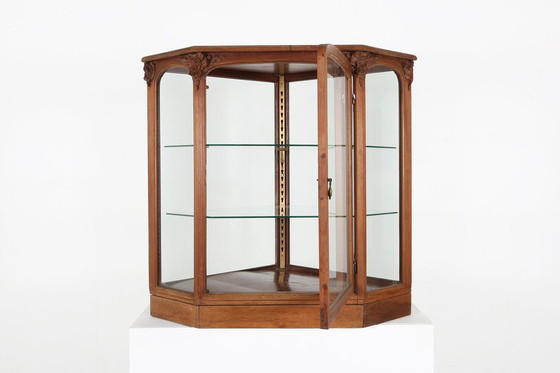 Image 1 of Antique French Counter Display Case In Oak, 1890S
