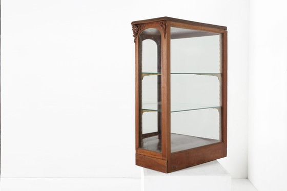 Image 1 of Antique French Counter Display Case In Oak, 1890S