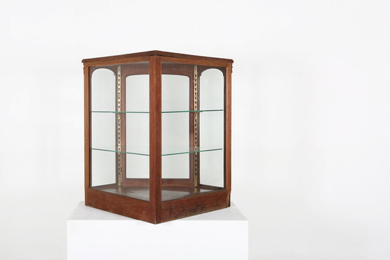 Image 1 of Antique French Counter Display Case In Oak, 1890S