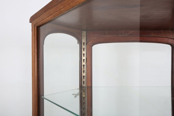 Image 1 of Antique French Counter Display Case In Oak, 1890S