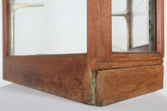 Image 1 of Antique French Counter Display Case In Oak, 1890S