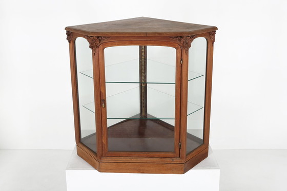 Image 1 of Antique French Counter Display Case In Oak, 1890S