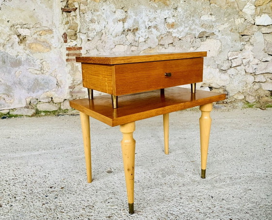 Image 1 of Mid-Century, Scandinavian Style Nightstand/Side Table, 1960’S