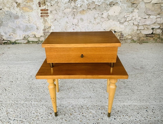 Image 1 of Mid-Century, Scandinavian Style Nightstand/Side Table, 1960’S