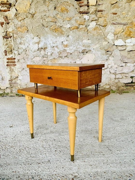 Image 1 of Mid-Century, Scandinavian Style Nightstand/Side Table, 1960’S