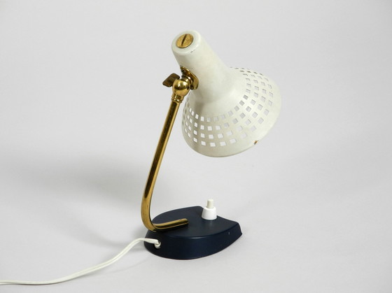 Image 1 of Very Nice Mid Century Modern Metal Bedside Lamp With Adjustable Shade