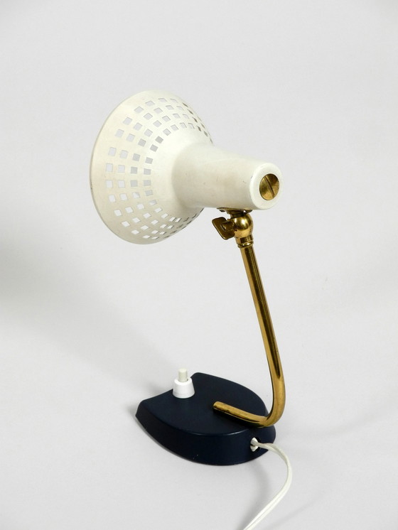 Image 1 of Very Nice Mid Century Modern Metal Bedside Lamp With Adjustable Shade