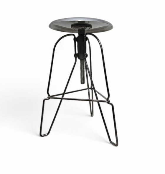 Image 1 of "Model Six" Aluminium Stool By Jeff Covey For Herman Miller (60 X 35Cm